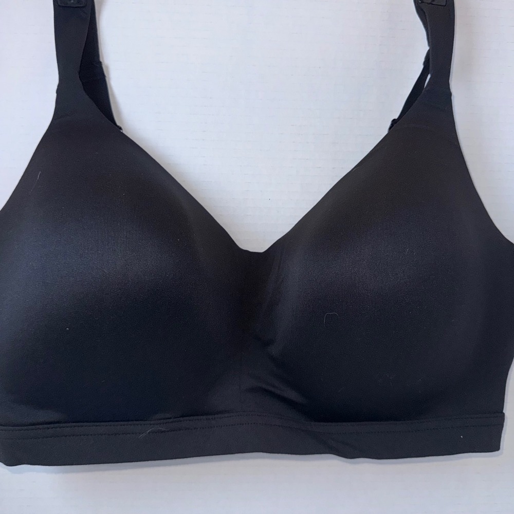 Catherines Wireless Bra Womens 44D Black Molded Convertible Straps 27-0371-8